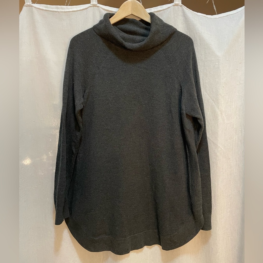 Grey Roll-Neck Long Sweater/Tunic